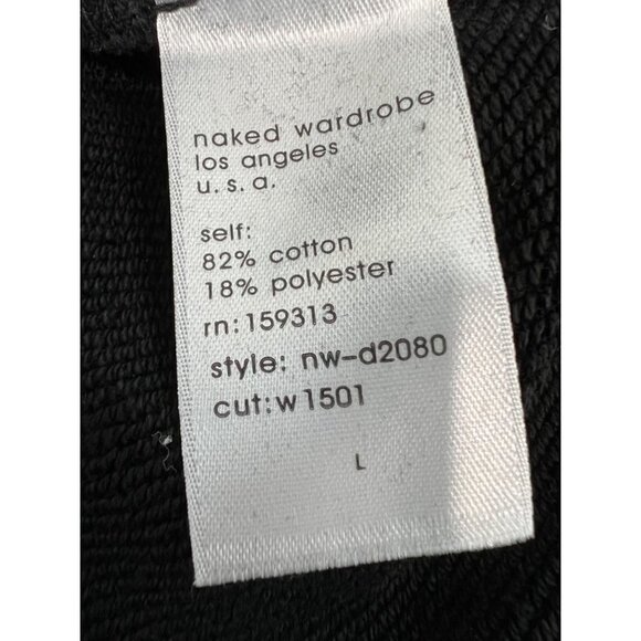 NWOTD Naked Wardrobe Size L Shawl Collar Long Sleeve Minidress Black - Picture 11 of 14